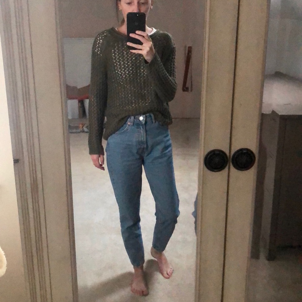 H&M Chain Knit Crewneck Sweater